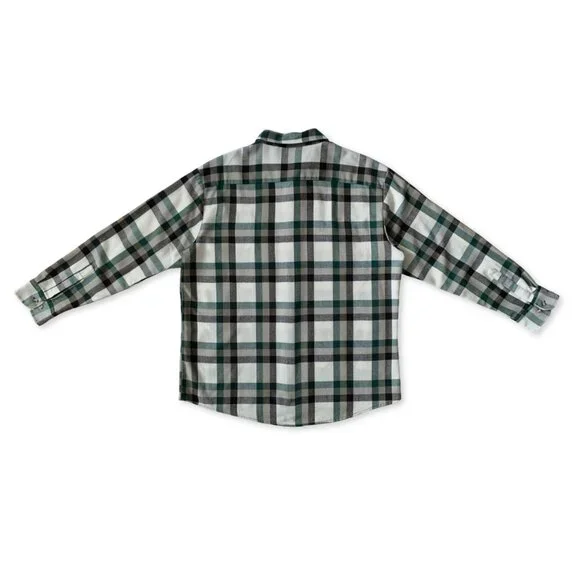 Vintage Plaid Flannel Button Up Long Sleeve Casual Shirt Fall Workwear Utility - Picture 4 of 9